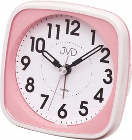 Rózsaszín Jól Olvasható Ébresztőóra Jvd SRP838 Csendes Mechanizmus