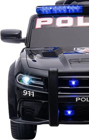 Elektromos Dodge rendőrautó fekete