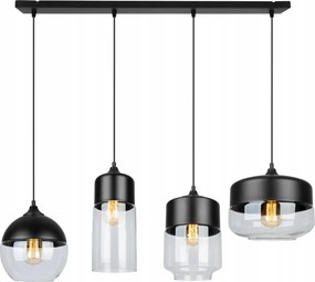 Mennyezeti Lámpa Lógó Csillár Üveg Fekete Díszléc Loft Asztal Sziget
