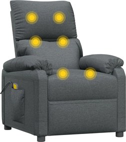 vidaXL sötétszürke szövet masszázsfotel