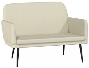 krémszínű műbőr pad 107 x 80 x 81 cm