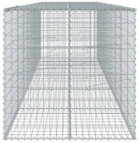 horganyzott vas gabion kosár fedéllel 500 x 100 x 100 cm