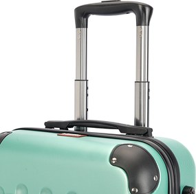 BONTOUR vertical 4 kerekes nagy borönd 76x50,5x29,5cm, púderzöld