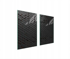 Üveg Tűzhelyvédő Főzőlap 75x52 Fekete Edzett Üveg