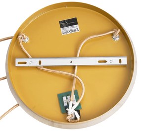 Art Deco függőlámpa sárgaréz borostyánszínű üveggel, 3 égős - Douglass