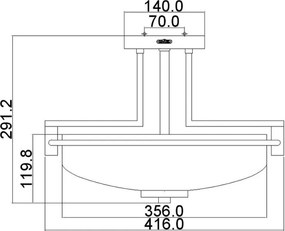 Quoizel TAYLOR QZ-TAYLOR-SFBATH Mennyezeti Lámpa 3x3,5W/G9 3x320LM IP44