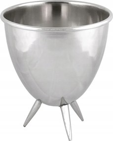 Virágtartó Alumínium Ezüst Lábakkal 23x17cm Állvánnyal 15 25