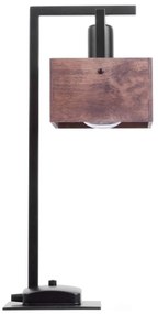 Sigma Asztali lámpa DAKOTA 1xE27/60W/230V fa/fekete SI0277