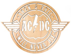 Vidám Fal |  Fából készült fali dekoráció AC/DC