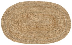 Bombay lábtörlő - Juta kötött, natúr, ovális 50x80 cm