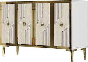 Pega 120 - White, Travertine, Gold