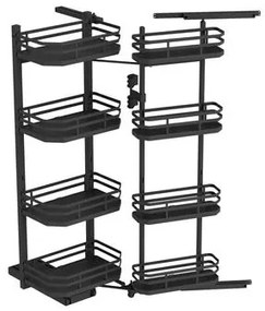 Konyhai fémrács, kamravasalat, 450mm, antracit, csillapított záródás,  8 kosár SIGE, Infinity Plus 230B