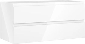 Mexen Orio fürdőszobai szekrény mosdó alá 100 cm, 2 fiók, fehér fényes - 91A10-10047-2-BFF00