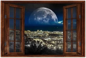 Poszterek 60x40 Hold a város felett Éjszaka