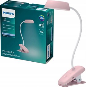 Asztali Led lámpa Donutclip 3W 4000K Tompítható Usb Rózsaszín