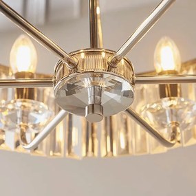 Endon 90263 - Láncos csillár CHESTERFIELD 6xE14/6W/230V átm. 55 cm fényes króm