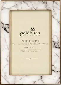 Fém képkeret 10x15 fehér márvány hatású