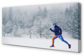Canvas képek Forest téli hó férfi 125x50 cm