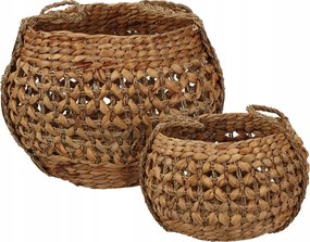 Tároló Kosár Natúr Fonott Tengerifű Kosár 2 Db