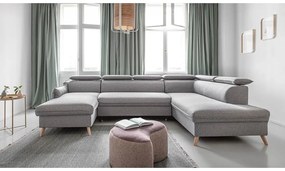 Világosszürke kinyitható sarokkanapé (jobb oldali) Sweet Harmony – Miuform