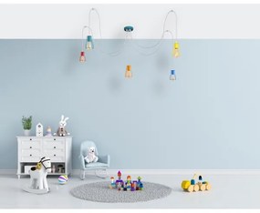 Csillár zsinóron TUBE 5xE27/20W/230V pók