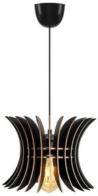 Asir Csillár zsinóron 1xE27/60W/230V fekete átm. 20 cm AS0396