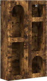 vidaXL Függő szekrény polcokkal Füstölt tölgy 59 x 20 x 100 cm Faanyag