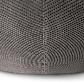 Világosszürke kordbársony babzsákfotel Tube 100 – SLOWDOWN