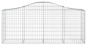 3 db íves horganyzott vas gabion kosár 200x50x80/100 cm