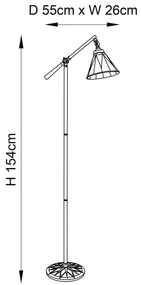 Endon 74355 - Tiffany DARK STAR állólámpa 1xE14/40W/230V