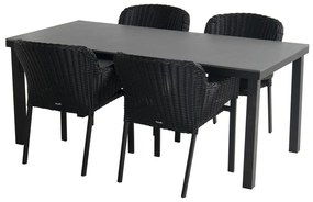 Fekete műanyag kerti szék Cairo – Hartman