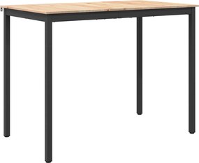 vidaXL Bárasztal Természetes 110 x 55 x 105 cm Tömör fenyőfa