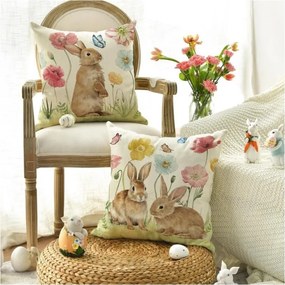 HOPPINO színes len párnahuzat 45x45 cm