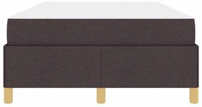 Boxrugós ágy Fehér és Sötétbarna 120 x 200 cm Poliészter