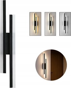 Kinkiet Czarna Lampa Scienna Led Nowoczesny Do Salonu Korytarz 3000K 16W