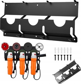 Sarokcsiszoló tartó, fali tartó, acél, csiszolóállvány