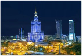 Poszterek 200x135 Varsó éjszaka Palota