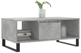 Betonszürke szerelt fa dohányzóasztal 90x50x36,5 cm
