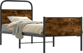 vidaXL ágykeret matrac nélkül 75x190 cm sonoma tölgyfa műfa