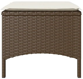 2 személyes barna polyrattan kerti kanapé asztallal/székkel