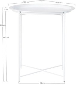 Fém kerek tárolóasztal ø 47 cm Bastia – House Nordic