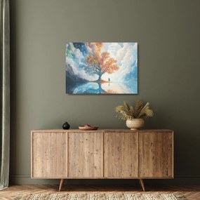 Üveg kép – Az élet és szerelem fája (70x50 cm)