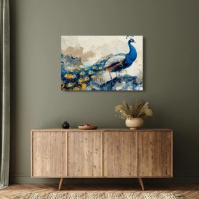 Kép - Páva, festmény (90x60 cm)