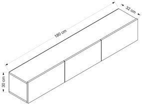 TV asztal/szekrény Robert (fehér). 1072980