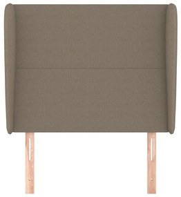 tópszínű szövet fejtámla szárnyakkal 83 x 23 x 118/128 cm