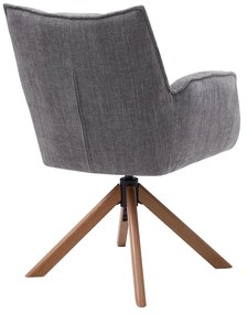 Szürke kárpitozott étkezőfotel szett 2 db-os Marilla – Unique Furniture