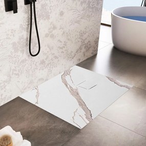 Zuhanytálca Magnum CARRARA WHITE 90x90