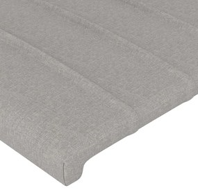 világosszürke szövet LED-es fejtámla 183x16x118/128 cm