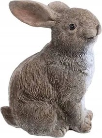 Ülő nyúl figura barna szálcsiszolt 10cm