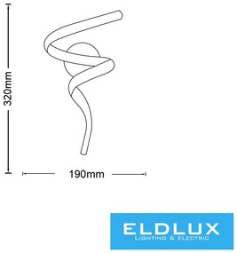 UNIVERSO Fali lámpa 10w 800lm CCT IP20 Fehér 320x190mm